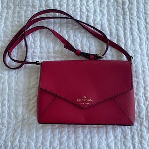 NWOT Kate Spade Leather Envelope Purse - Red